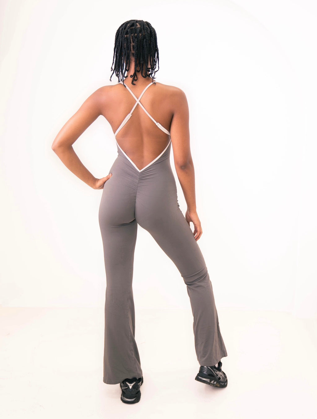 Phoenix diamond back jumpsuit - Grey