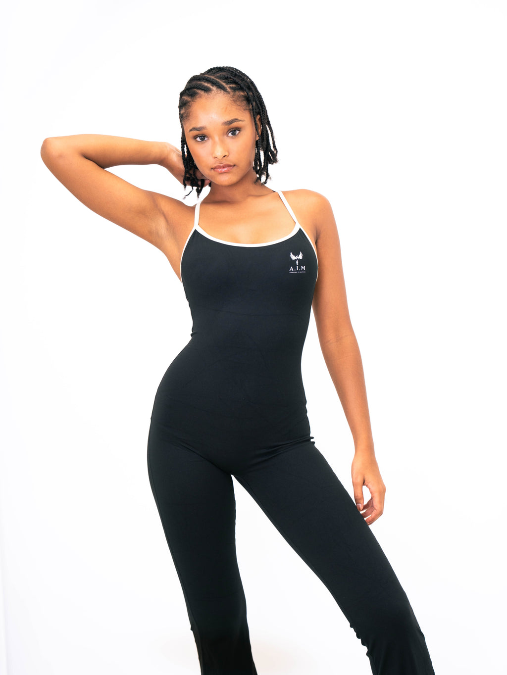 Phoenix diamond back jumpsuit - Black