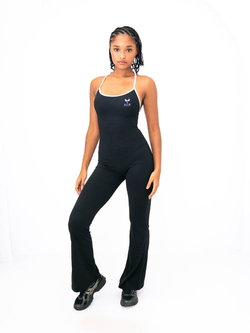 Phoenix diamond back jumpsuit - Black