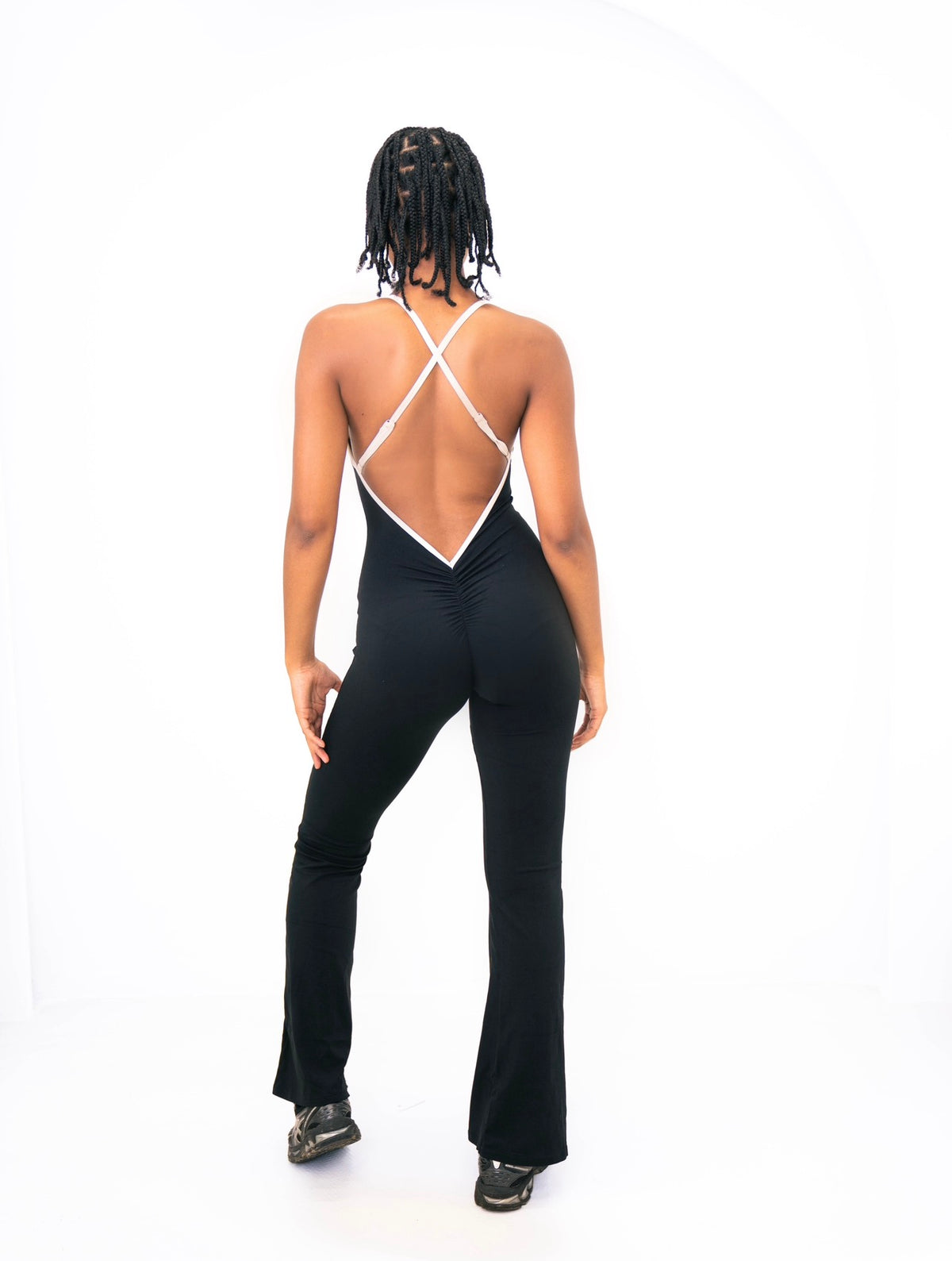 Phoenix diamond back jumpsuit - Black