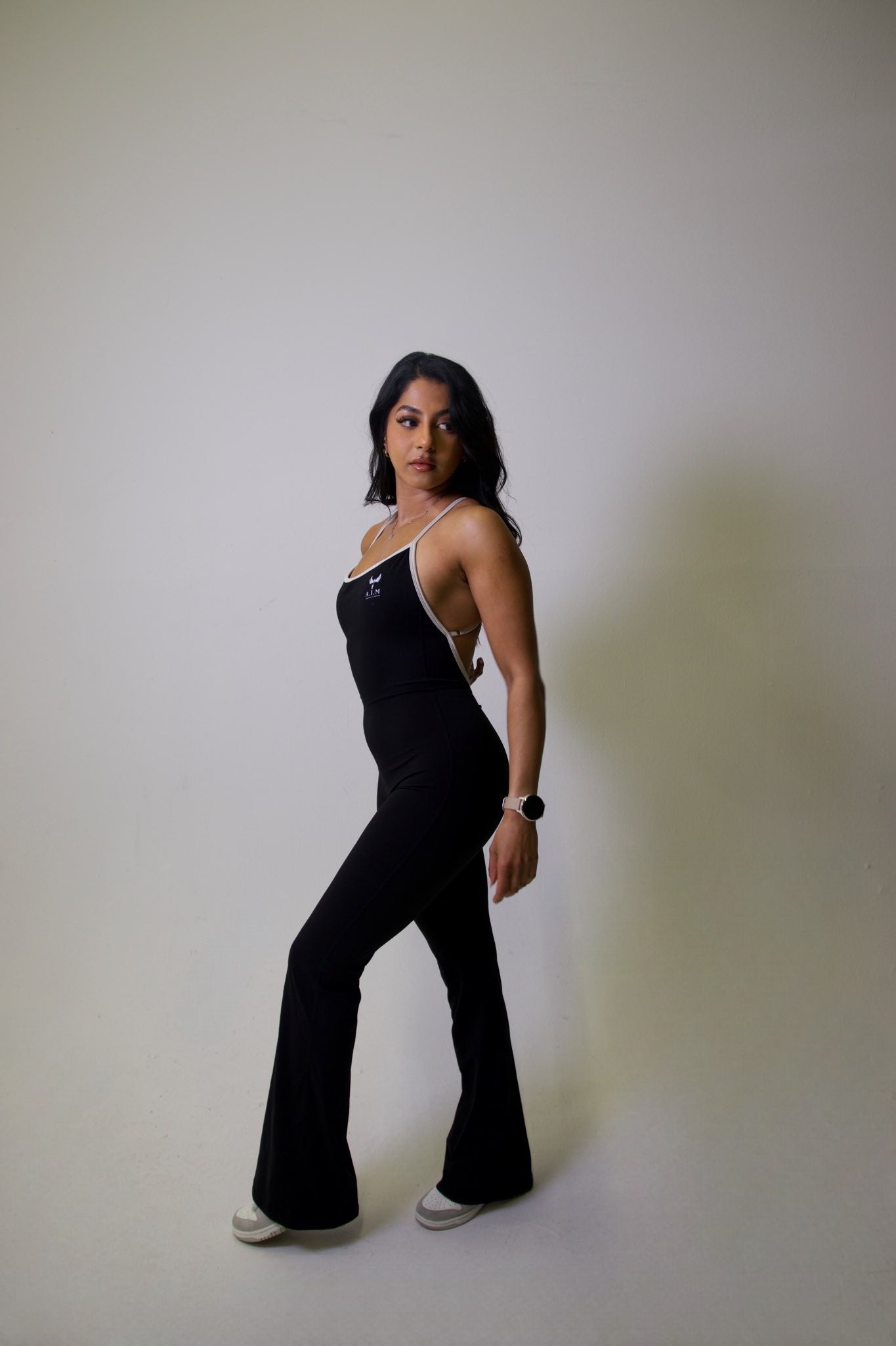 Phoenix diamond back jumpsuit - Black