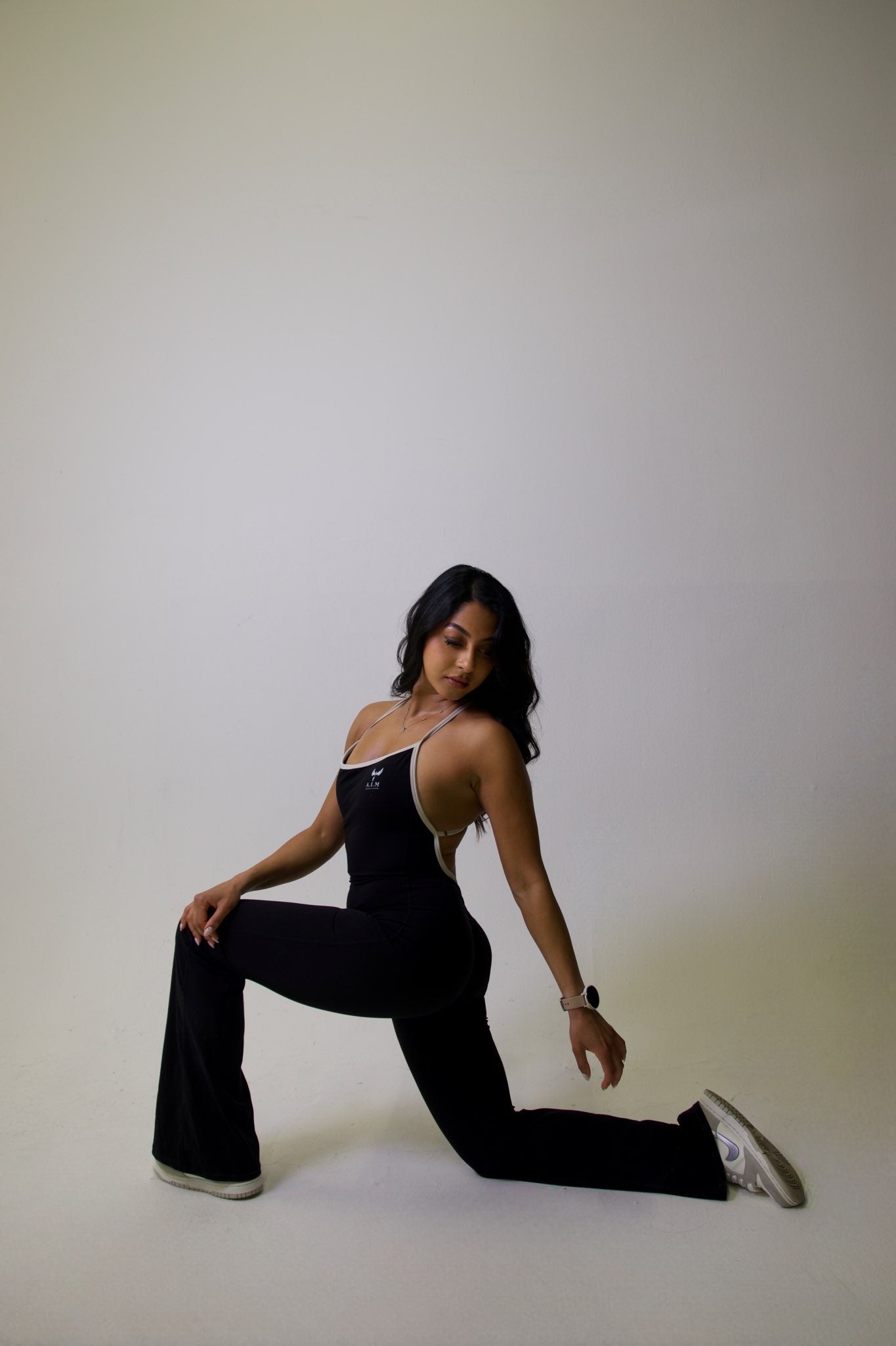 Phoenix diamond back jumpsuit - Black